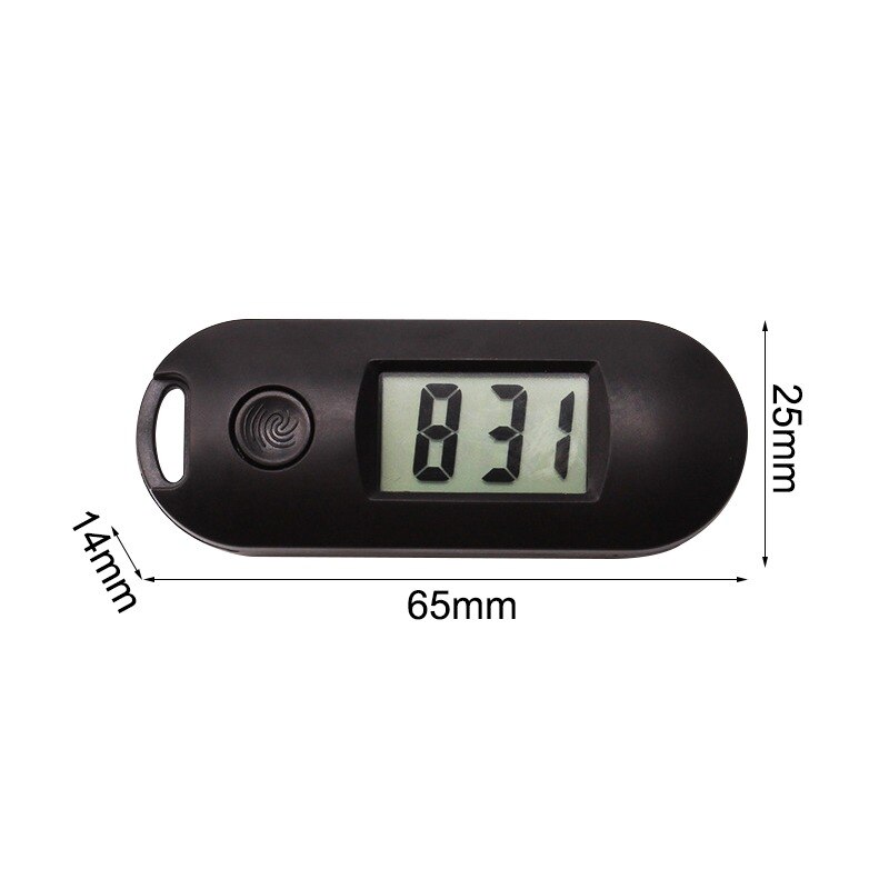 Mini horloge numérique de poche, silencieuse, lumineuse, Portable, affichage LCD, rétro-éclairé vert, pour étudiant, bibliothèque d'étude: black