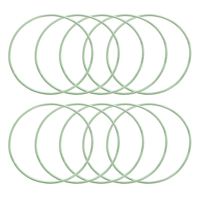 10 Pieces/set Rose Gold Guitar Spring Bracelets Stack Carbon Steel Coil String Bangle Wirstband Stackable Jewelry: 10PCS 399-GN