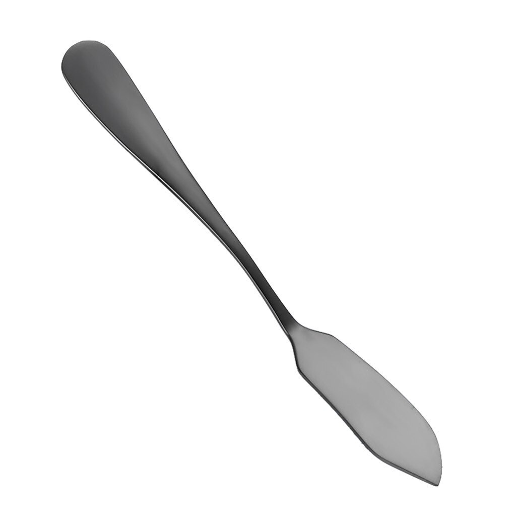 Couteau à beurre en acier inoxydable, meilleur épandeur à beurre facile à étaler, couteaux à confitures au beurre froid et dur, couverts occidentaux, outil de petit déjeuner: black