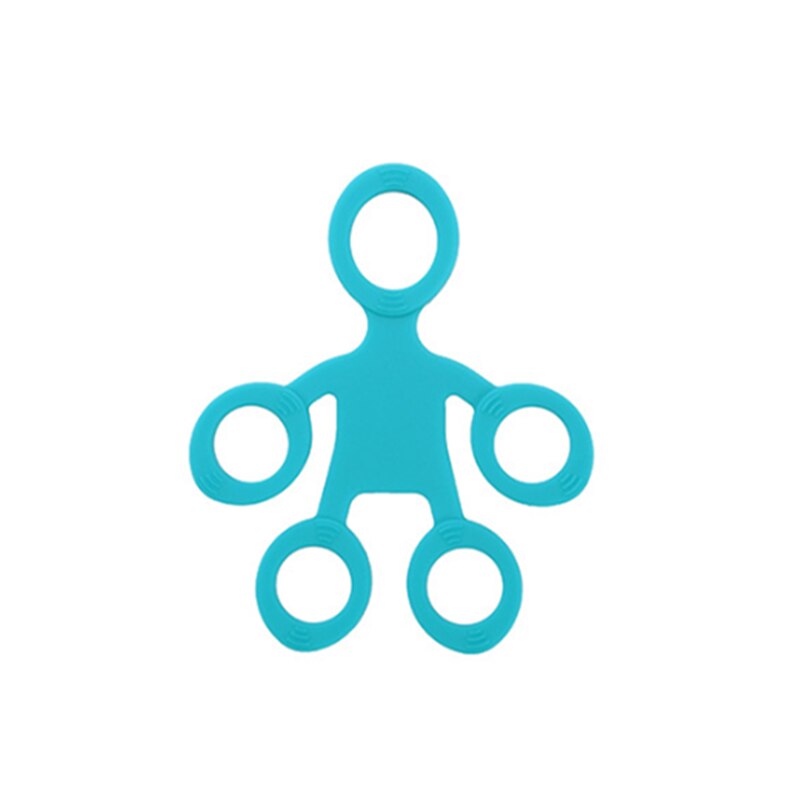 Vinger Grip Siliconen Ring Exerciser Antistress Resistance Band Fitness Brancard 3 Niveaus Vinger Zintuiglijke Speelgoed Voor Autisme Adhd: Blue