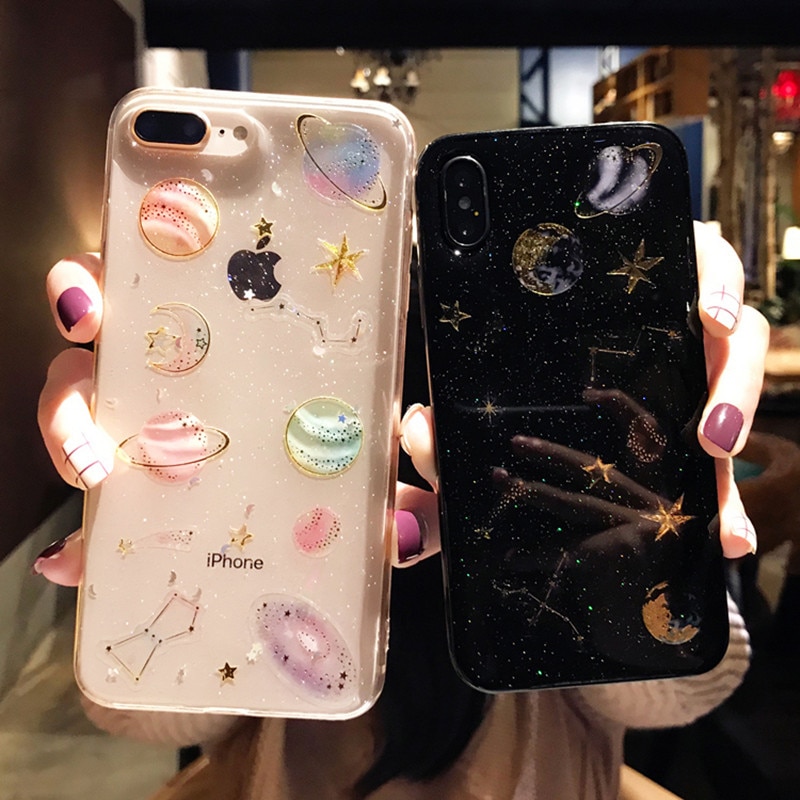 Funda de lujo con purpurina 3D para iPhone, funda bonita de silicona suave y transparente para iPhone 6 S, 6 S, iPhone X, XS, MAX, XR, 7, 8 Plus