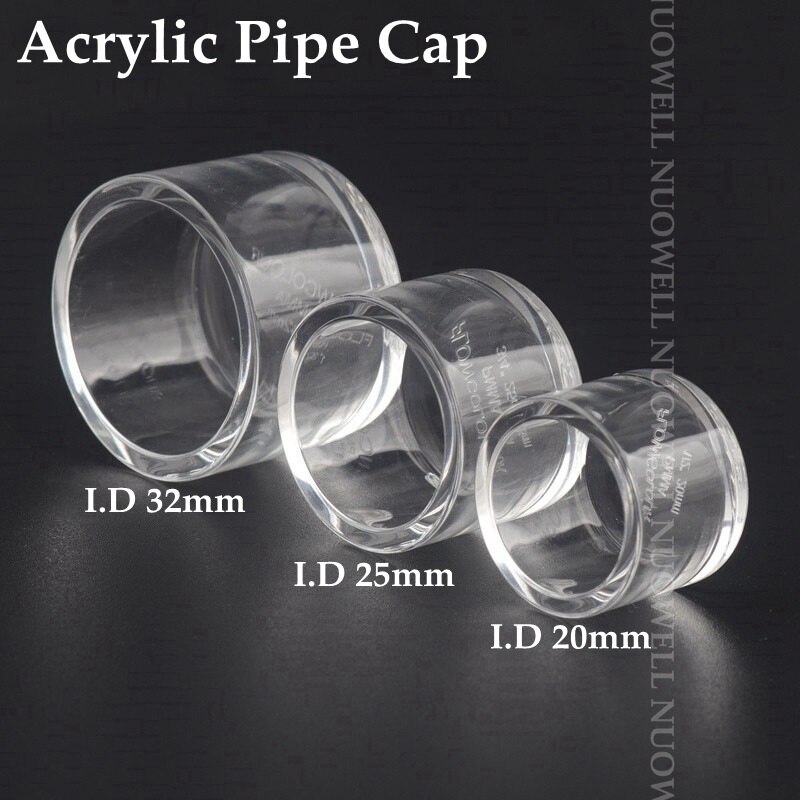 Conector de tubo de plexiglás transparente, , 20 ~ 32mm, 1 ud.: 25mm / Acrylic Cap