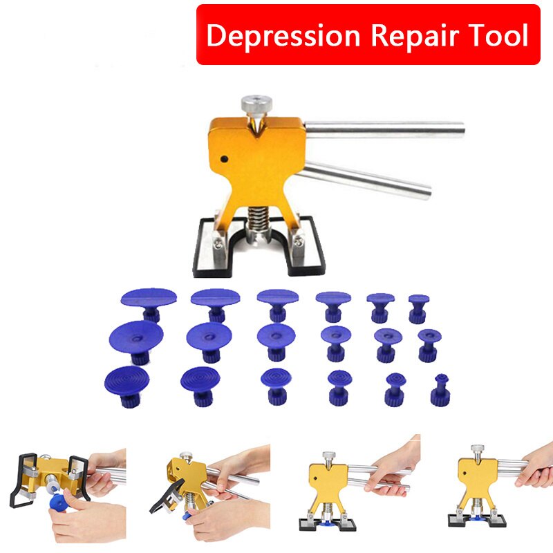 Auto Wastafel Reparatie Tool Auto Reparatie Plaatwerk Deuk Reparatie Zuig Sucker Bult Reparatie 18Pcs Kussen Auto Depressie Reparatie gereedschap