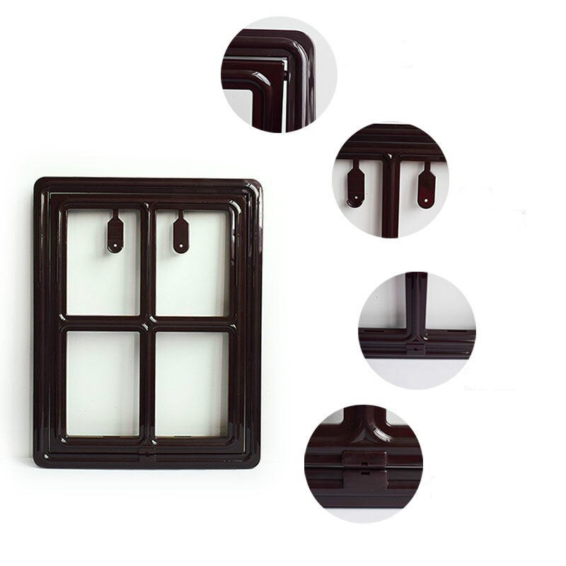 Lockable Dog Door Gate Plastic Dog Automatic Magnet Kitty Door for Screen Window Security Flap Tunnel Fence Free Access for Home