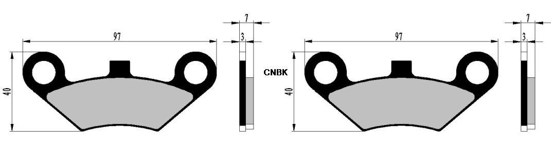 Remblokken Set Voor Quadzilla Atv CVT150 Cvt 150 E