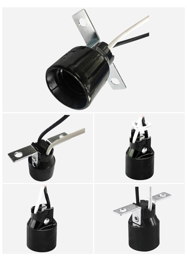 Sterilization lamp holder UV lamp holder lamp holder U.S. regulations E17 bakelite lamp holder
