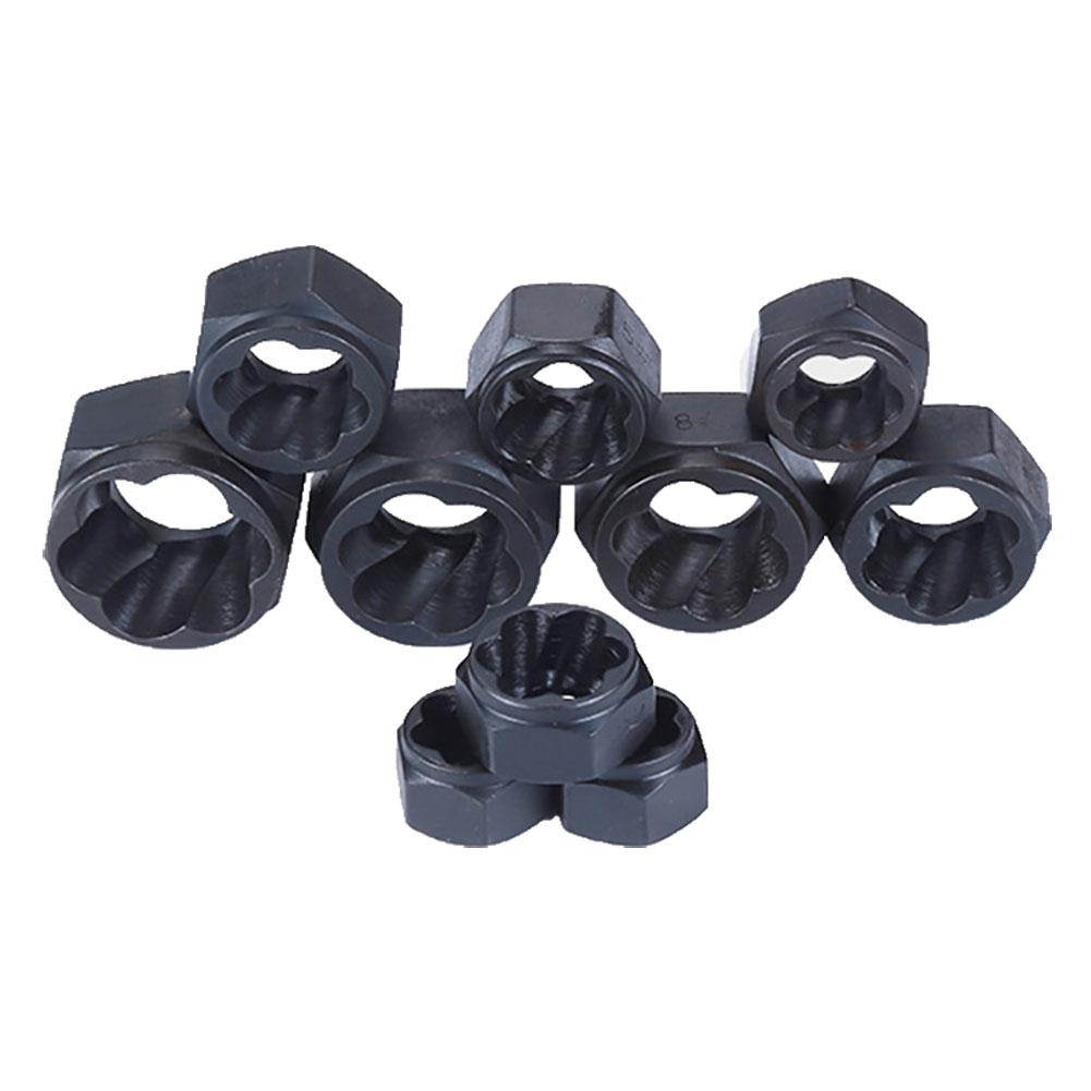 10Pcs Metal Bolt Nut Remover Extractor Kit Damaged Stripped Socket Wrench Set