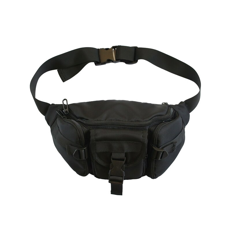Casual Women Crossbody Bag Chest Rig Bag For Men Waist Bag Functional Chest Phone Pouch Unisex Fanny Pack Bum Leg Purses: Black chest bag