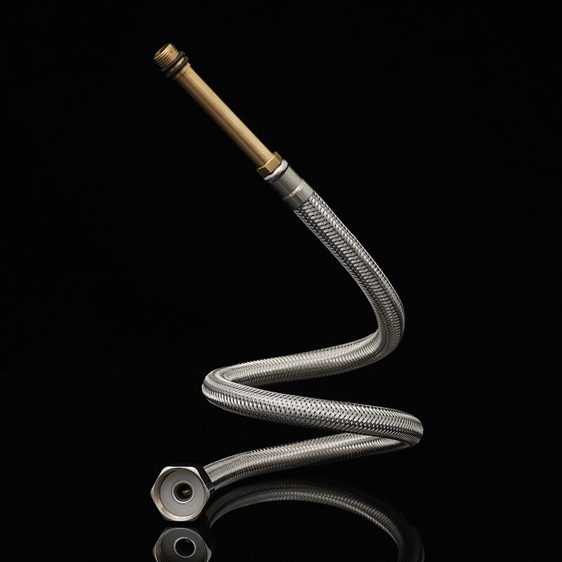 2Pc 304 Stainless Steel Knitting Flexible Shower Hose Extended Nozzle Extension Plumbing Pipe Pulling Tube Bathroom Accessories