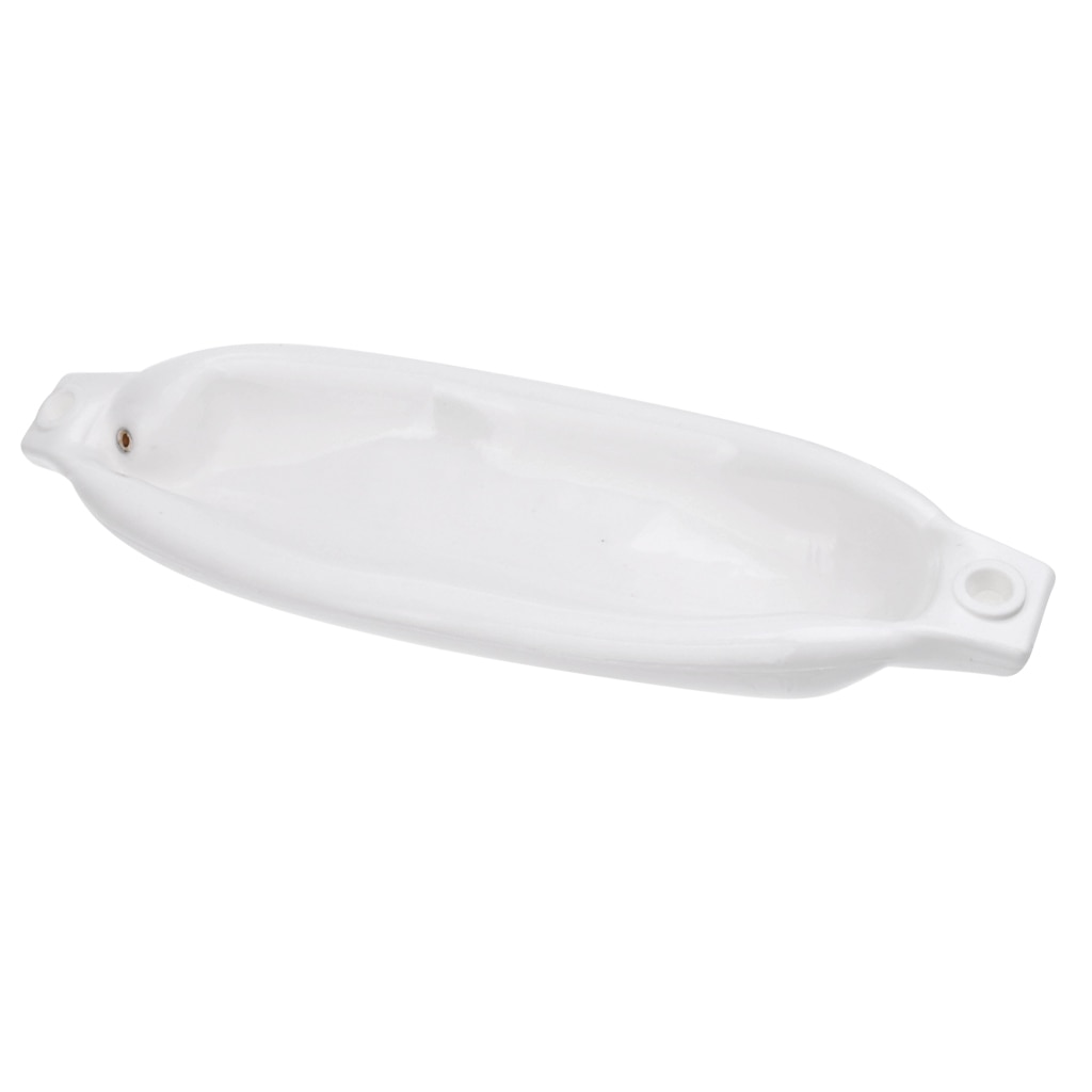 Heavy Duty Anti-UV White PVC Marine Yacht Boat Fender Bumper Dock Shield Protection Deflated 42 x 11 cm