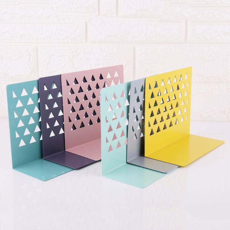 Metal hule desktop arrangør bogstøtter bogender understøtter stativ holder hylde bogreol hjemmekontorartikler