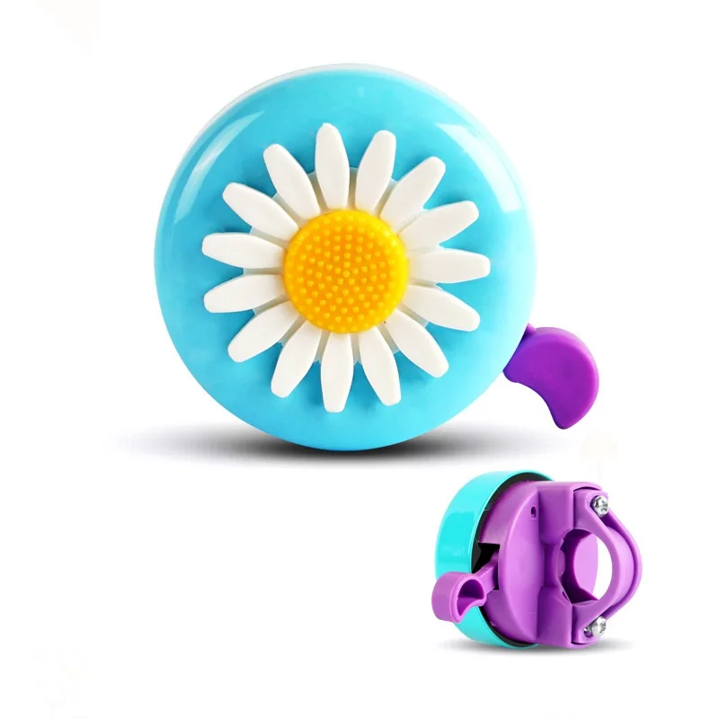 Klaxon de vélo coloré pour enfants, cloche de vélo drôle pour filles, détruire AndrFlower pour guidon, plastique en alliage, alarme sonore, anneau de cyclisme: Rouge