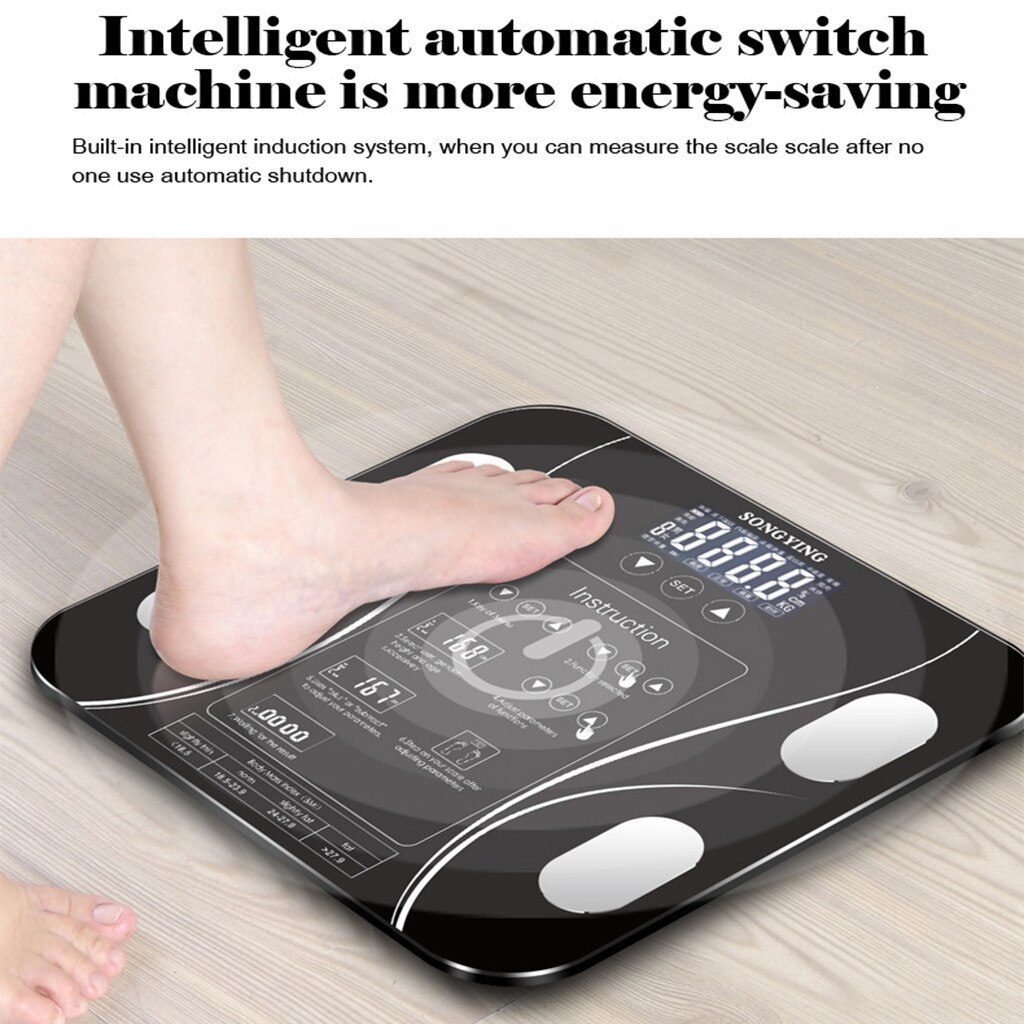 Weight Scale Home Electronic Scale Multi-Function Human Floor Science Intelligent Electronic LED Digital Bathroom Scale #YL5