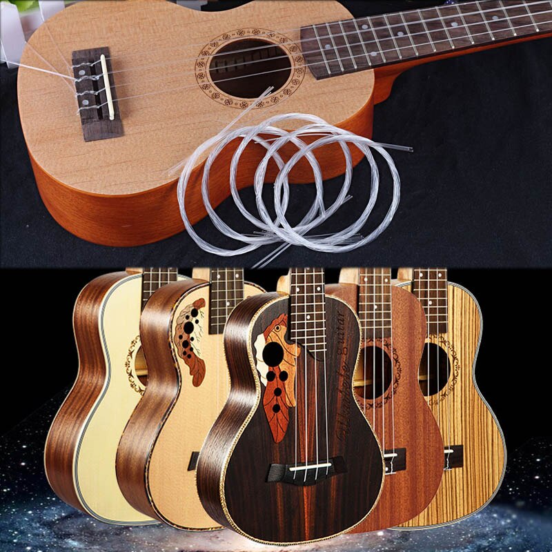 4 kpl/setti ukulele-kielet varaosa 21 tuuman 23 tuuman 26 tuuman kielisoittimen ukulele nailonkielille