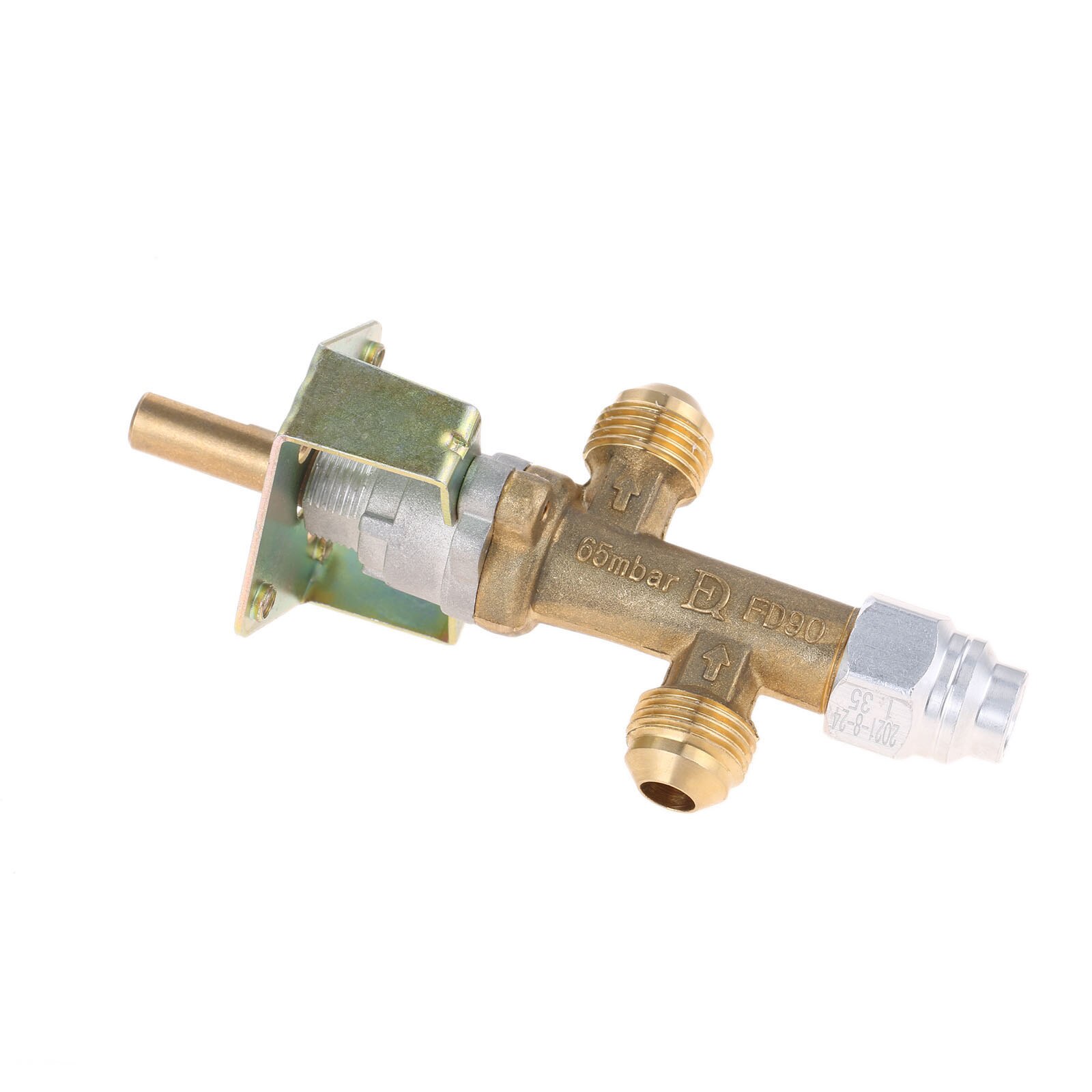 Valvola di sicurezza in ottone massiccio BBQ Grill Gas fuoco pozzo controllo riscaldatore a Gas con ingresso e uscita 3/8 NPT solenoide ondulato bassa pressione