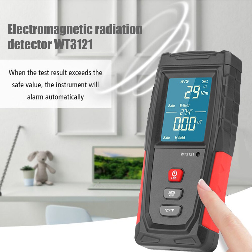 Electromagnetic Radiation Detector Electromagnetic Force Meter Rechargeable Handheld Portable Counter Emission Dosimeter