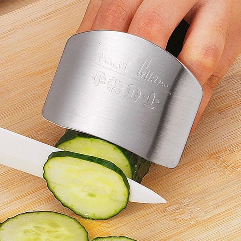 Rvs Vinger Hand Protector Ring Mes Chop Verstelbare Guard Cut Veiligheid Gadgets keuken Koken Gereedschap