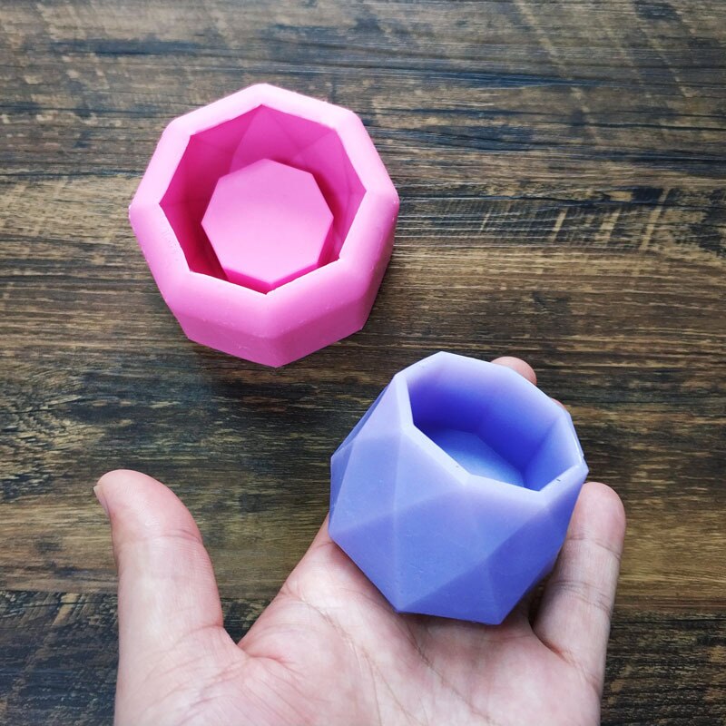Beton Bloempot Mold Geometrische Eenvoudige Bloempot Mold Aroma Gips Mold Succulente Planter Bloempot Silicone Mold