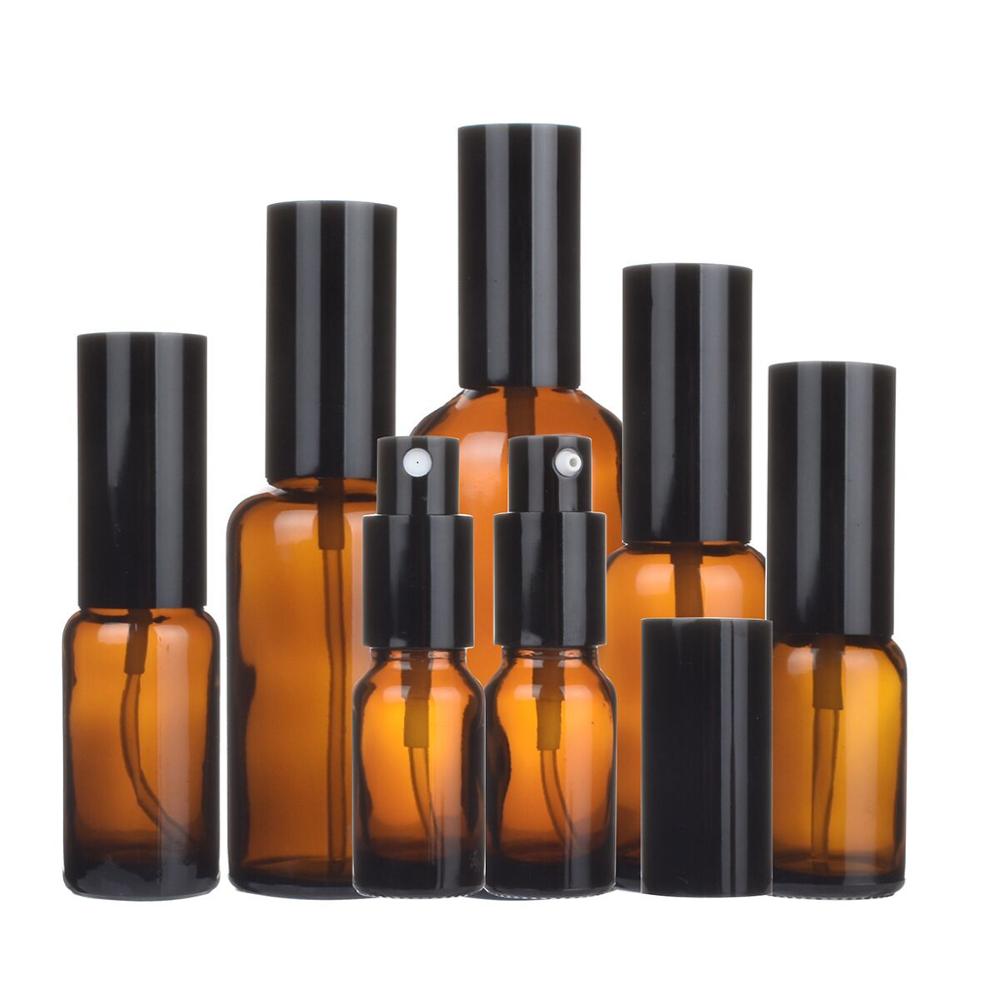 20Pcs 5Ml/10Ml/15Ml/20Ml/30Ml/50Ml/100Ml Hervulbare Druk Pomp Glazen Spuitfles Oliën Vloeibare Container Parfum Verstuiver Reizen
