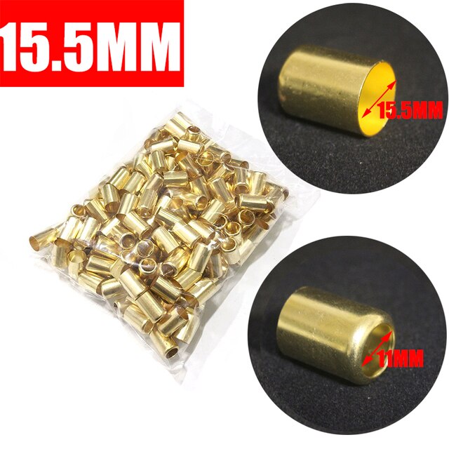 Sprayer Tube Sleeve 50Pcs/Pack High Pressure Pipe Copper Cover 11cm 15cm Agricultural Buckle Water Joint Brass Sleeves: 15.5mm
