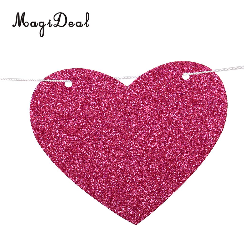 2m 16th Happy Birthday Garland Girls Sweet 16 Letters Rose Heart Party Sixteen Gold Banner Hanging Decoration