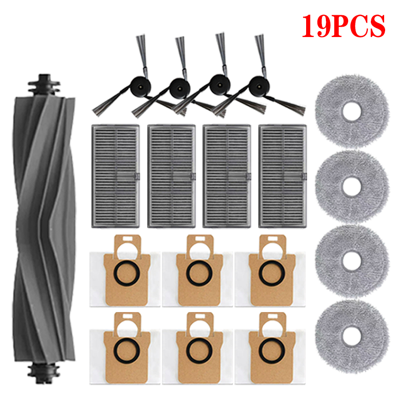 For Xiaomi Mijia M40 D110CN OMNI Infinite Robot Replacement Parts Main Side Brush Hepa Filter Mop Cloth Dust Bag Accessories: Brown