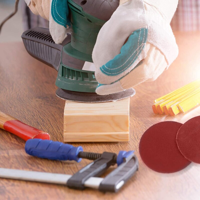 100Pcs 6-Inch Sanding Discs, Self Adhesive Back, Assorted Sandpaper 80 Grits