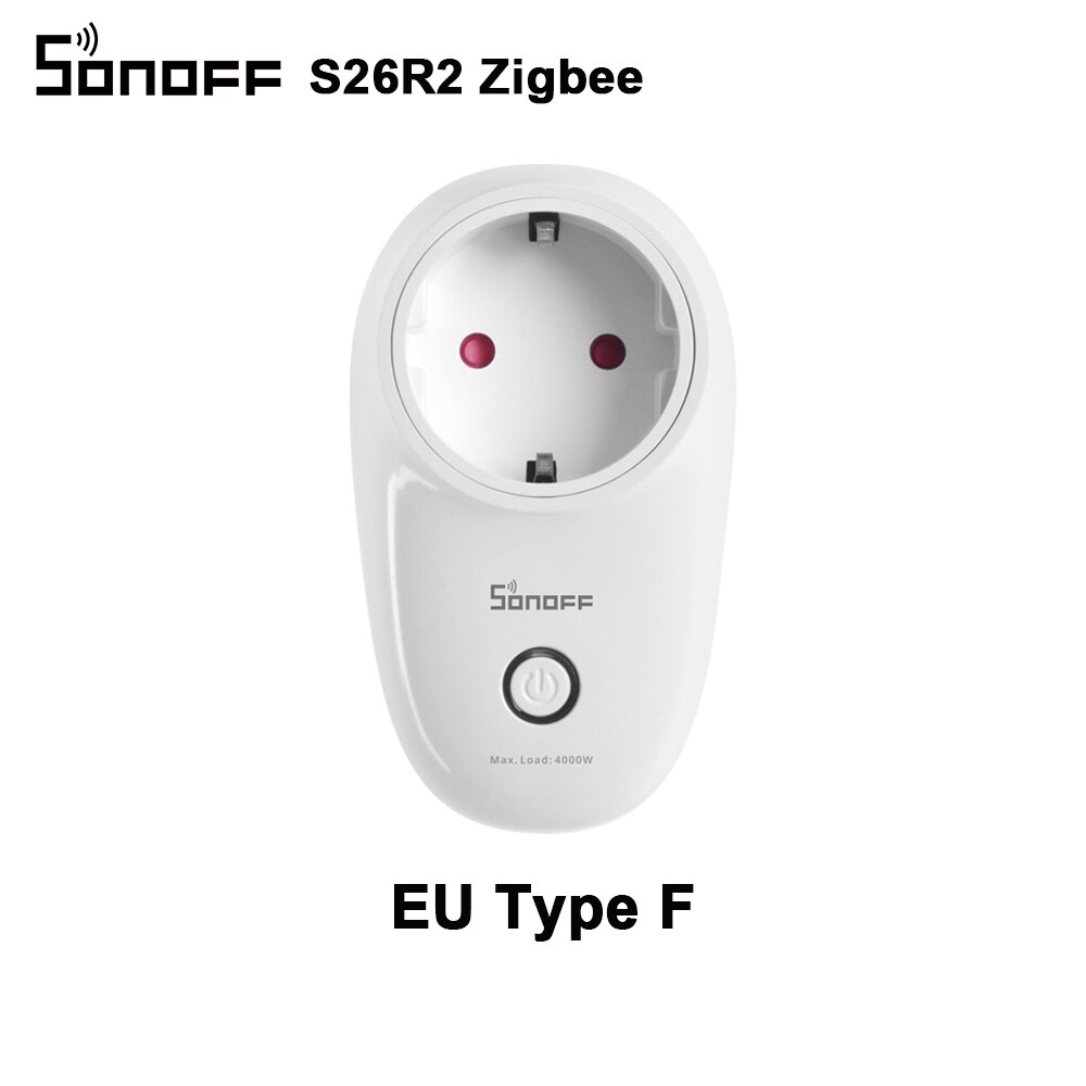 Sonoff  s26 r 2zb zigbee socket plug smart home plug 16a uk/ de/ fr voice remote control switch works with sonoff zb bridge alexa: S26 r 2zb de