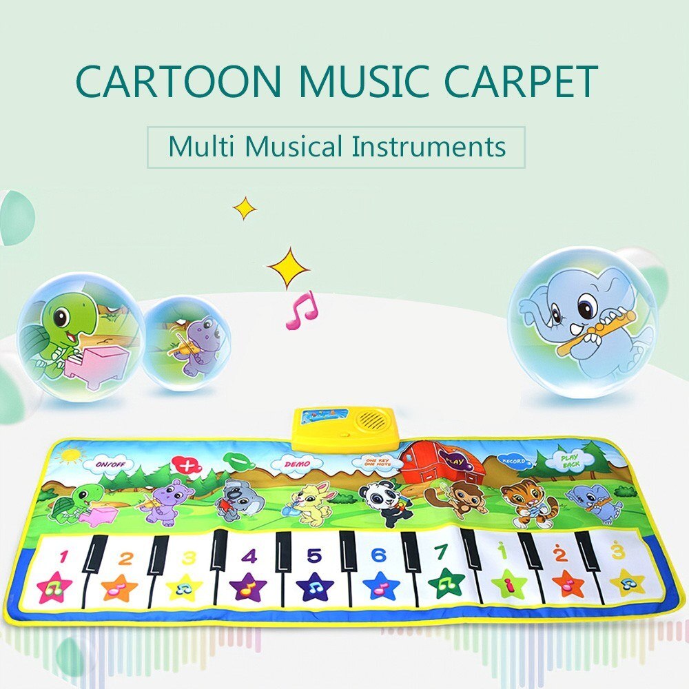 Muziekinstrument Speelgoed Kids Baby Touch Play Keyboard Muziek Zingen Matten Baby Piano Piano Mat Musical Touch Tapijt