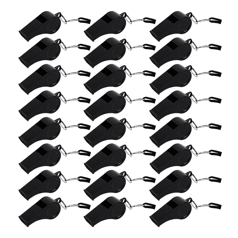 24 Pack Notfall Pfeife, Laut Sicherheit Pfeife mit Schlüsselband Keychain für Hund Ausbildung Klettern Wandern Camping Angeln Bootfahren Hu: Default Title