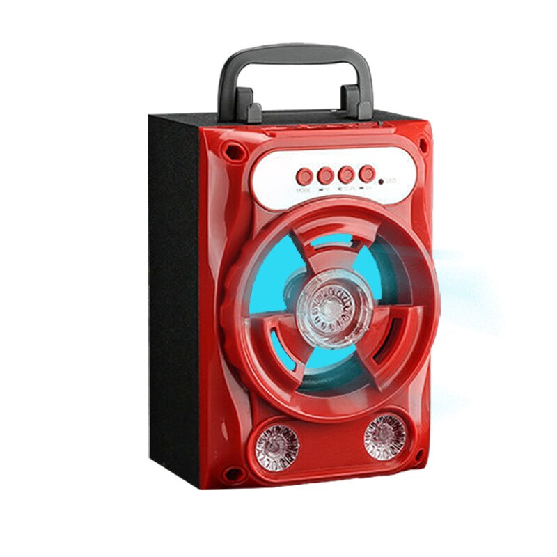 Bluetooth-Compatibel Luidspreker Wireless Sound Systeem Bass Stereo Met Led Light Ondersteuning Tf Card Fm Radio Outdoor Sport reizen