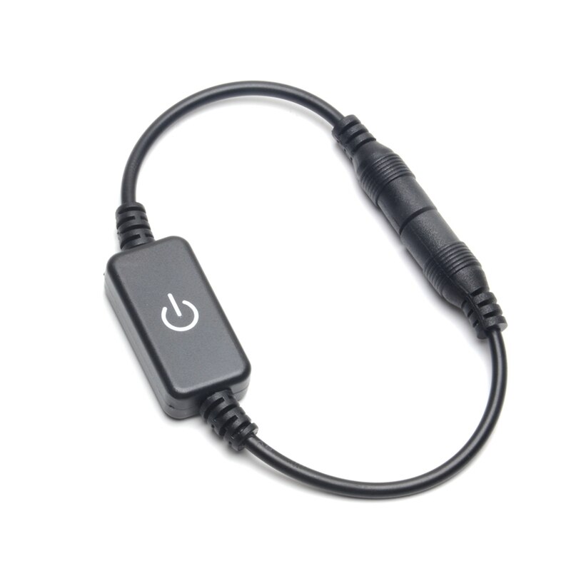 Variateur de luminosité avec prise mâle femelle DC 12V-24V 3A, noir et blanc, pour lampe à bande: Black