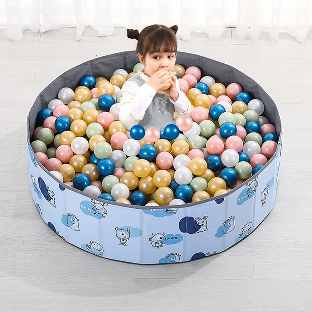 Ball Pit for Toddlers, Foldable Ball Pool for Ocean Balls, Little Monster Ball Pit for Kids and Babies, Waterproof Play Tent