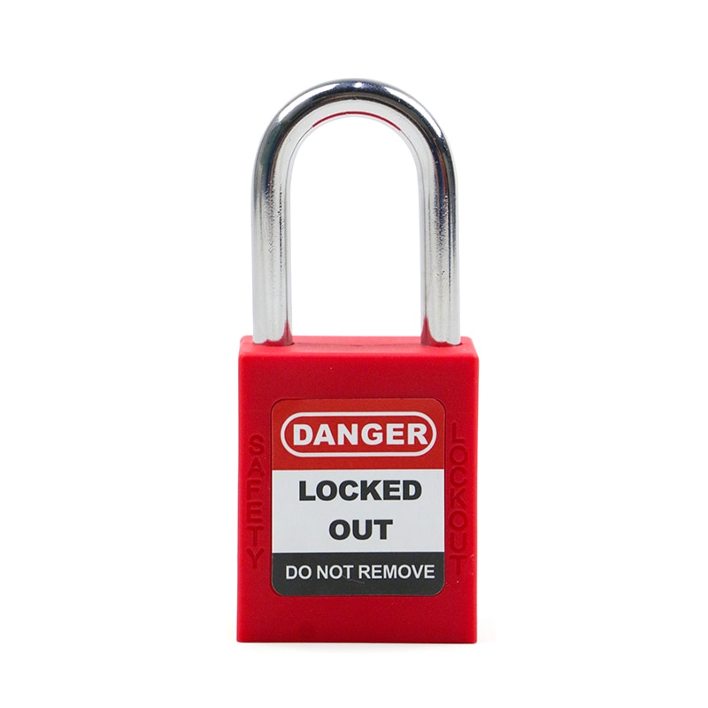 China Lockey Loto Safety Padlock 38mm Steel Nylon Shackle ABS Plastic Body Safe Lock Lockout Tagout