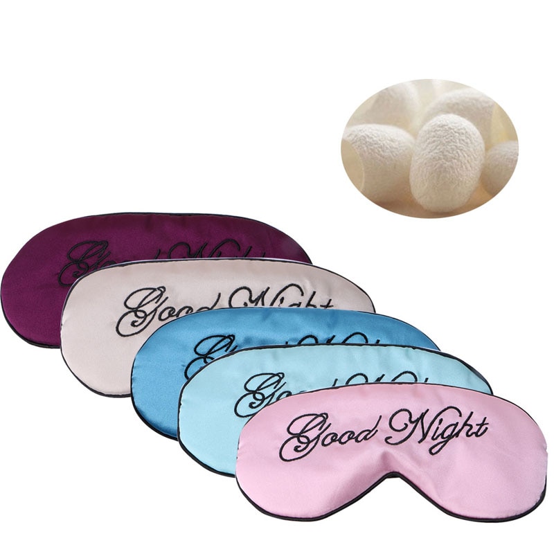 Øyenskygge øyelapp søt søvn øyemaske polstret skyggedeksel reiseavslapningshjelp bind for øynene! blå/rosa/lilla/grønn/beige 1pc