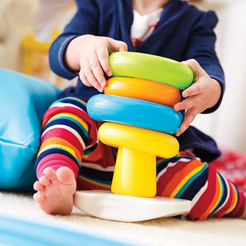 Rainbow Rock-A-Stack,Baby Educational Stacking Toy Rings, Suitable for 6 Months+