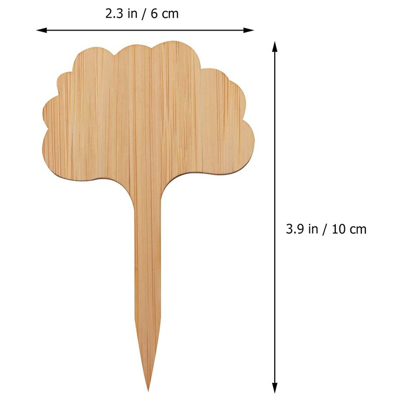 60 Stuks Van Woody Plant Labels, Boom-Vormige Plant Labels, Tuin Labels Voor Zaden, ingemaakte Kruiden, Bloemen En Groenten