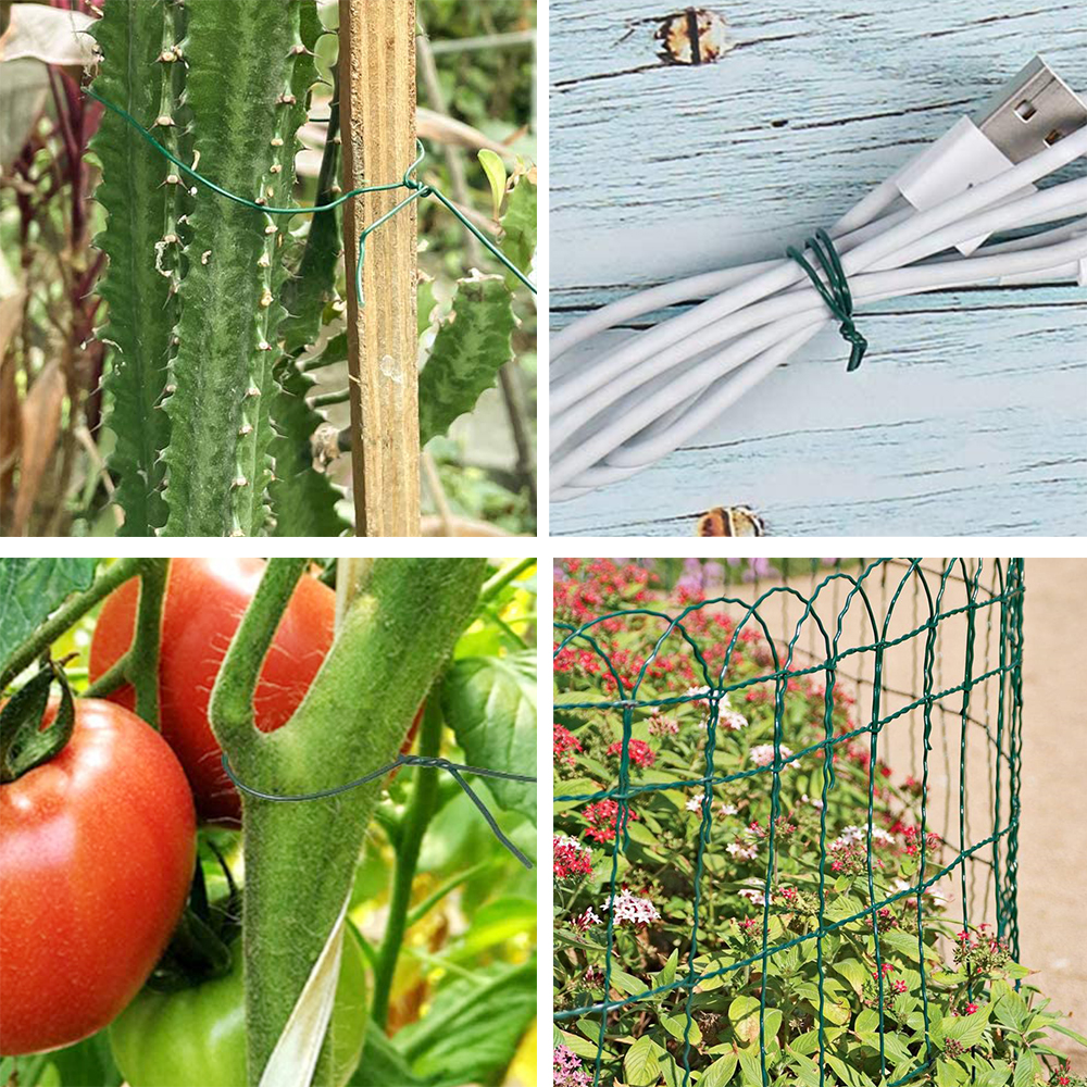 Giardino domestico filo di ferro supporto per piante verdi diametro rivestito in PVC 1.25mm 1.6mm 2mm 2.5mm 3mm confezione da 1kg forniture per bonsai linea sottile
