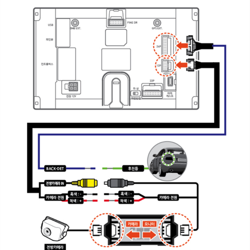Conector de la Cámara enchufe para Hyundai Azera Génesis Rohens G80 G90 Ioniq Nexo Palisade HEV Solaris 1879004332AS 18790-04332AS