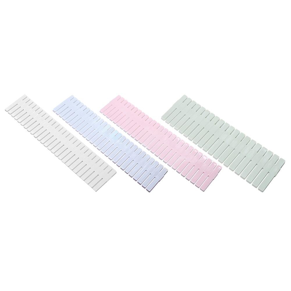 Separador de cajones de combinación para el hogar, Partición de almacenamiento de ropa interior, PP, rejilla de acabado ajustable, tablero de partición de Color liso