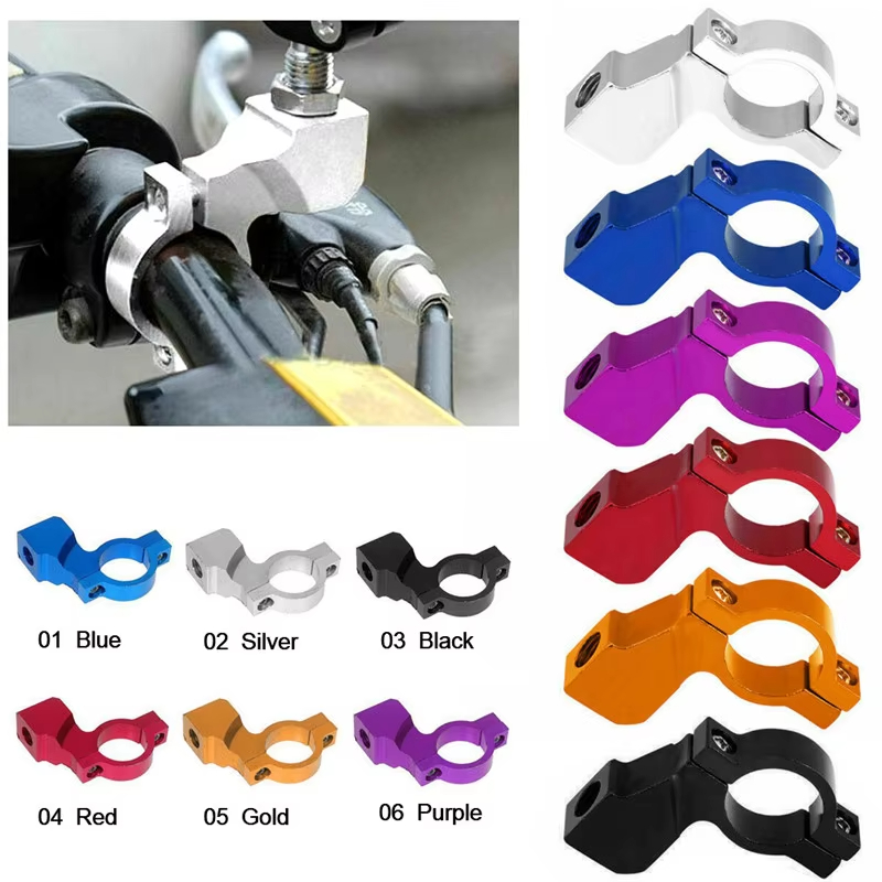 2 pçs universal motocicleta bicicleta atv espelho retrovisor suporte de montagem adaptador braçadeira parafuso cnc alumínio 22mm 7/8 "guiador