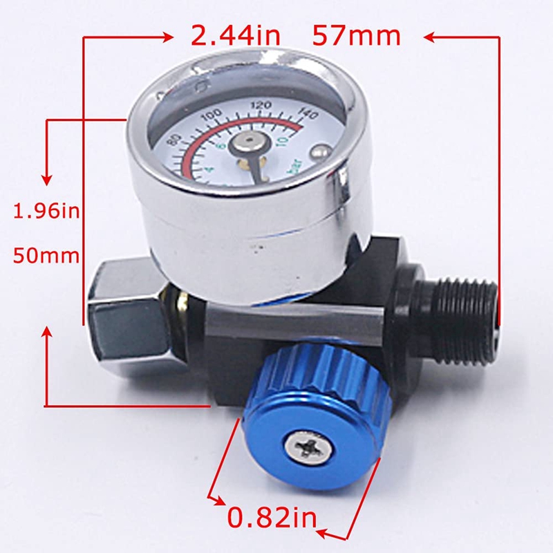 Spray Tools Air Pressure Regulator 1/4Inch-NPT Air Pressure Regulator Kit, Air Regulating Valve Regulator