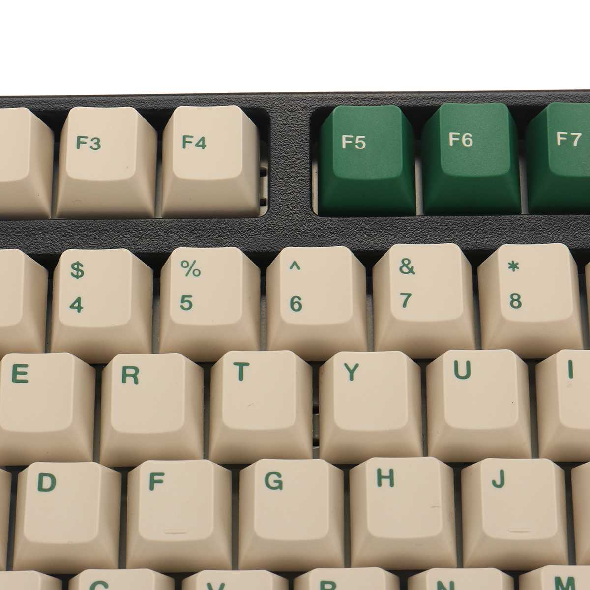 Feker 123 Keys Emerald Forest PBT Doubleshot Keycaps For Cherry MX Mechanical Keyboard Key Cap Switches OEM Profile