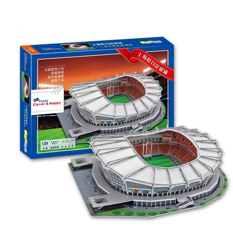 Seoul FußBall Stadion 3D Rätsel Korea Guangzhou Luneng Shenhua Berühmte Bereich EPS 63 Stck für FußBall Fans freundlicher: shenhua