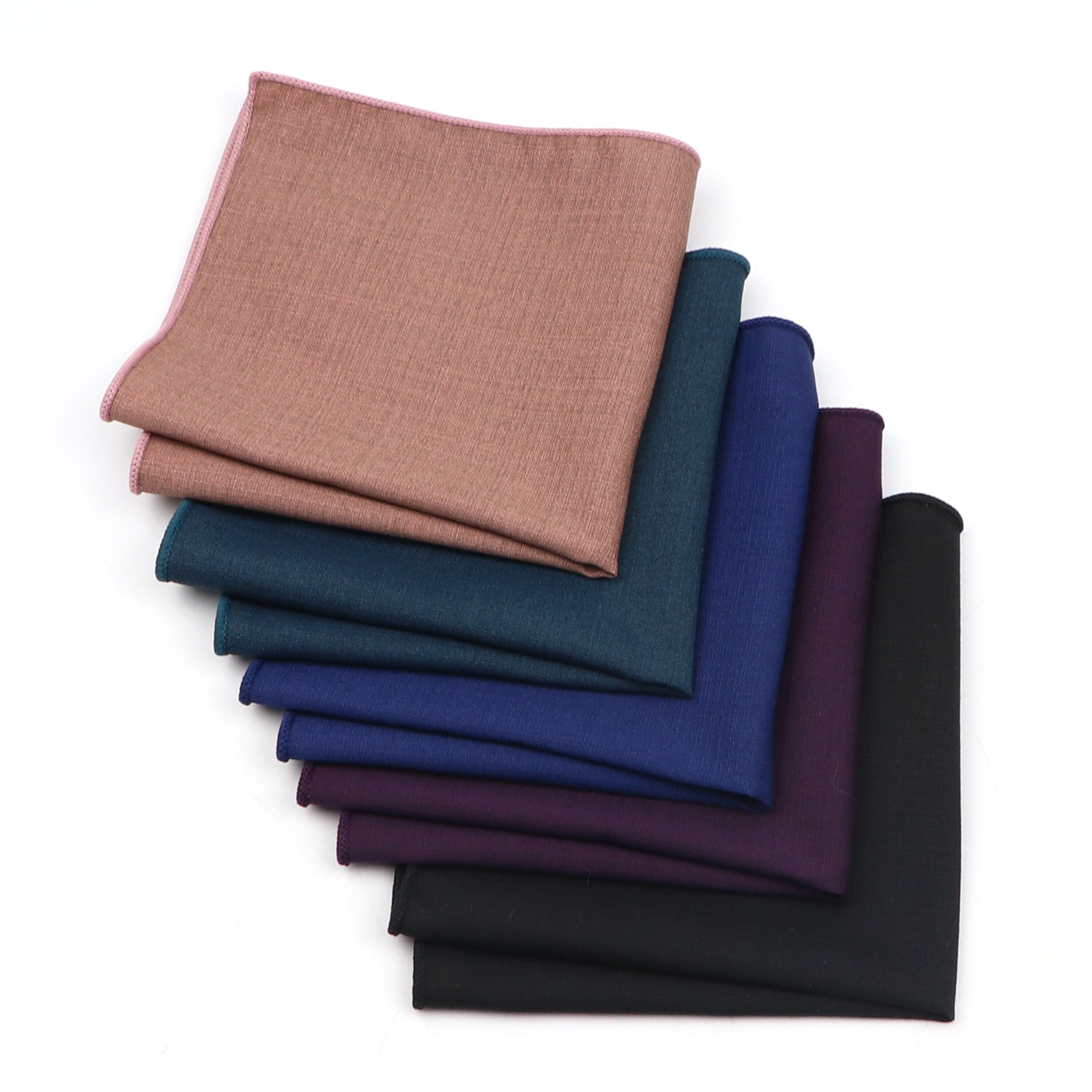 Solid Color Polyester Bamboo Fiber Handkerchiefs For Men Classic Casual Suits Pocket Square Mens Black Khaki Blue Towels