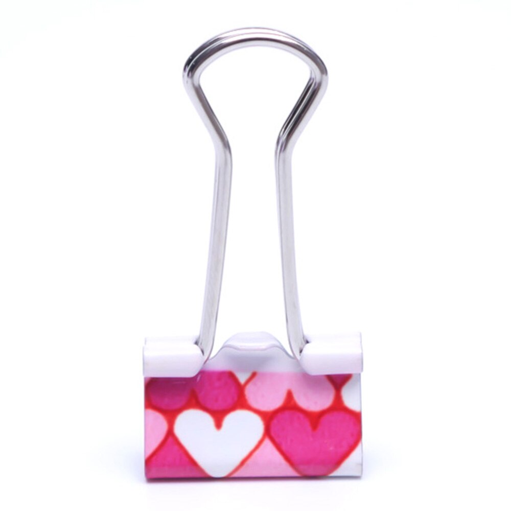 5 sztuk mały rozmiar 38mm drukowane metalowe klipsy robić segregatorów zacisk papieru biuro szkoła wiążące materiały kolor losowo