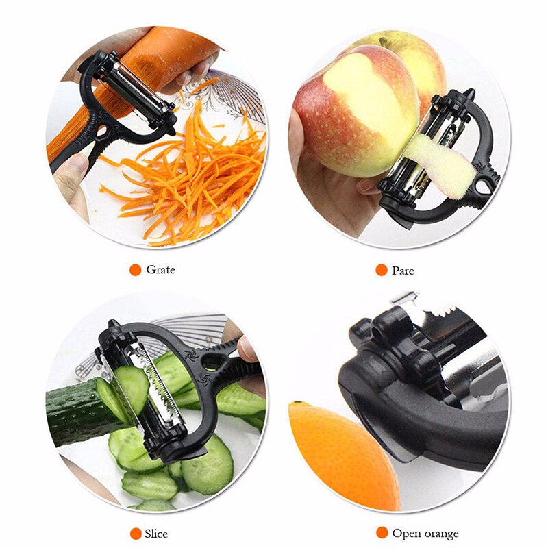 360 Degree Rotary Multifunctional Kitchen Tool Vegetable Fruit Potato Carrot Peeler Grater Turnip Cutter Slicer Melon Gadget Q28