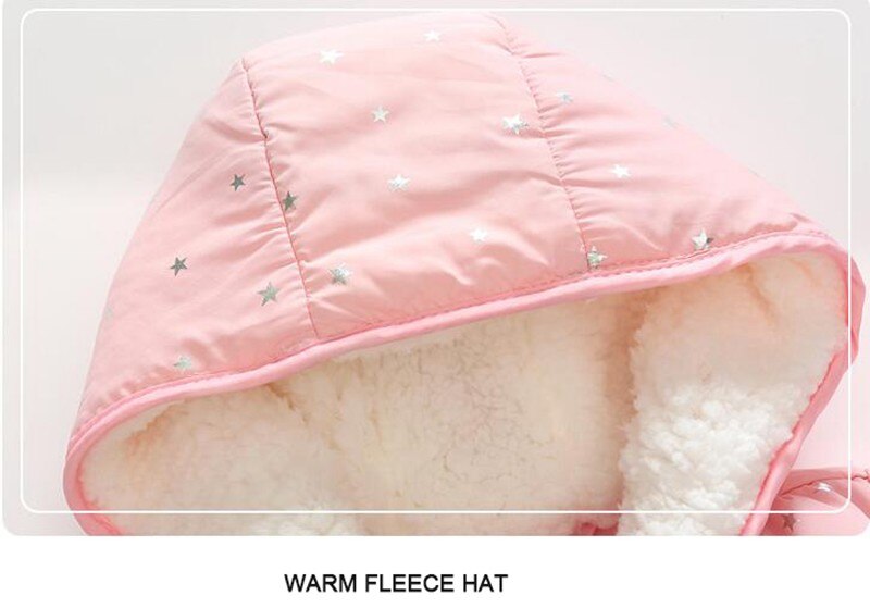 Croal cherie 80-120cm quente velo chapéu do bebê jaqueta de inverno e casaco para meninos veludo algodão acolchoado com capuz crianças meninas jaqueta