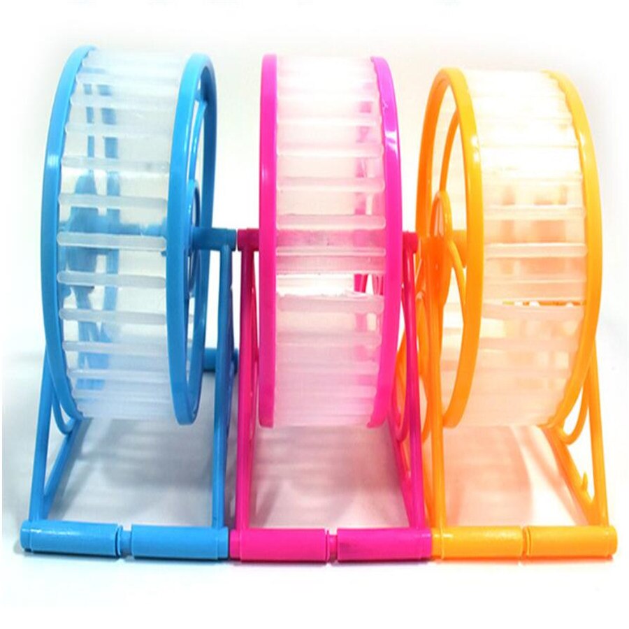 1pcs Small Pets Toy Training Hamster Exercise Wheel Guinea Pig Mouse Running Sports Wheel Small Animals Pet Toy - Color Random