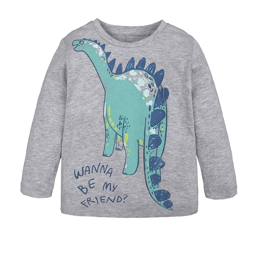 Mode Herfst Baby Longsleeve T-shirt Kinderen Cartoon Ronde Hals Kids Kleding Baby Jongens Dieptepunt Katoenen Shirt: 5